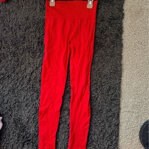 SHEIN Red High-Waisted Leggings